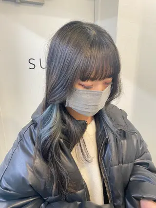 セミロング カラー sunc所属・梅田l大人韓国ヘア レイヤー×艶カラーのヘアスタイル