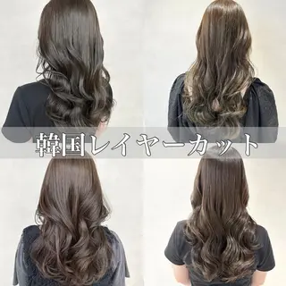ロング カラー ヘアアレンジ 大人レイヤー& 透明感カラー💄のヘアスタイル