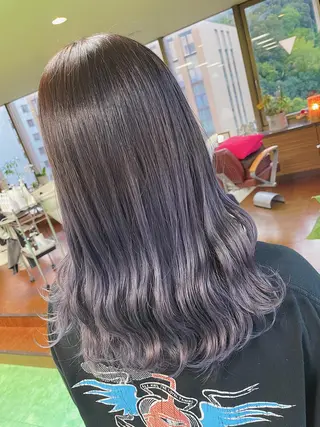 セミロング カラー 土居 正季のヘアスタイル