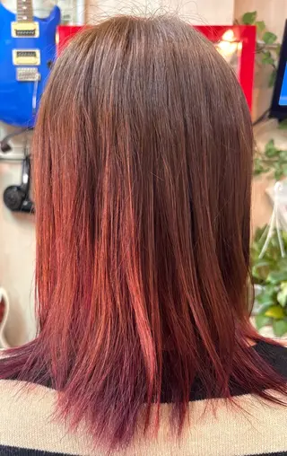 セミロング カラー Engel Lippe所属・タカダ ユウキのヘアスタイル