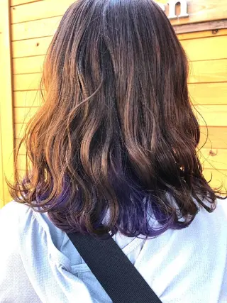 セミロング カラー 埼玉久喜/ハイトーン デザインカラーRYOのヘアスタイル