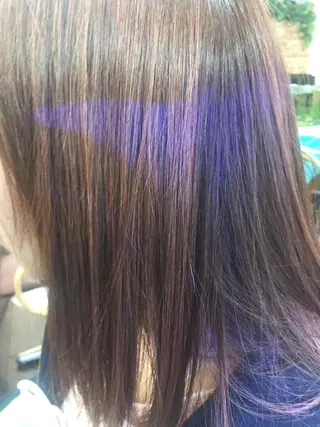 セミロング カラー 桧山 真のヘアスタイル