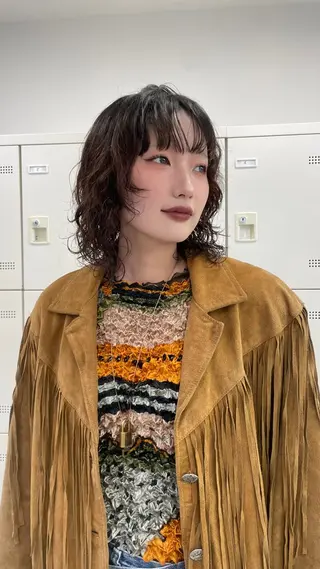 パーマ mayu/ブリーチ/ layer/似合わせのヘアスタイル