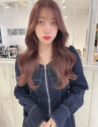 ロング カラー ヘアアレンジ レイヤーカット、 大人可愛い　中村美羅のヘアスタイル