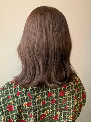 セミロング カラー hub hair レイヤー/透明感のヘアスタイル