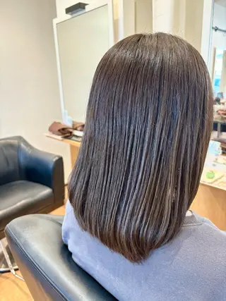 ミディアム カラー 秋山知穂🌸縮毛矯正 ショートお任せ🌸のヘアスタイル