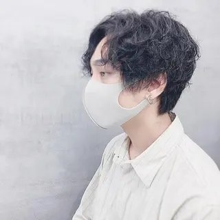 ショート カラー パーマ ヘアアレンジ メンズ ［銀座］淡色 ラベンダー🫧大村のヘアスタイル