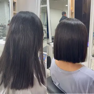 ミディアム パーマ 縮毛矯正指名No.1 艶カラー/SHIMAのヘアスタイル