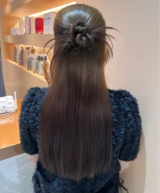 ロング カラー ヘアアレンジ ✨カチモリ✨レイヤー 韓国ヘア🇰🇷ゆいのヘアスタイル