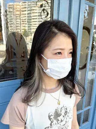セミロング カラー 渡辺 瑠美のヘアスタイル