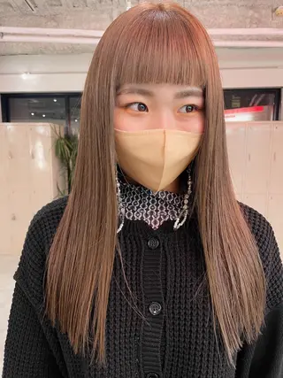 ミディアム カラー 💖美髪矯正💖 辻未侑のヘアスタイル