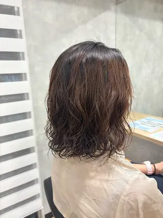 ミディアム パーマ 🎀Maho🎀ボブ × 髪質改善のヘアスタイル