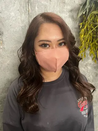 ロング カラー 似合わせカット 小林愛奈のヘアスタイル