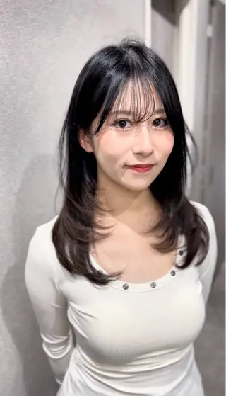 セミロング RAF TOKYO 薬院店所属・福岡【髪質改善】 艶カラー/ MIHOのヘアスタイル