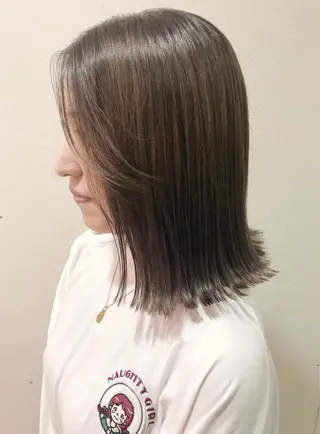 ミディアム カラー ケアブリーチ /髪質 改善/古橋圭史郎のヘアスタイル