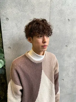 ショート 持ちが良いニュアンス パーマ渡辺尚暉のヘアスタイル