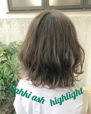 ミディアム カラー パーマ ヘアアレンジ 脱白髪染め特化GBG 自由が丘所属・【白髪ぼかし 専門GBG】自由が丘のヘアスタイル