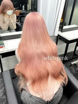 ロング カラー エクステ🩵ブリーチ 韓国ヘア🩵KAEのヘアスタイル