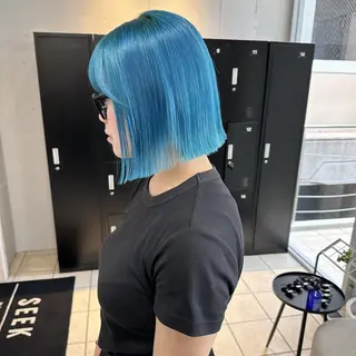 カラー ミディアム ハイトーン😺艶 ✨ブリーチ✨透明感のヘアスタイル