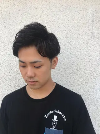 ショート カラー パーマ メンズ JUNTA 梅田茶屋町のヘアスタイル