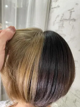 ショート カラー ブリーチ特化 ハイトーンRYOYAのヘアスタイル