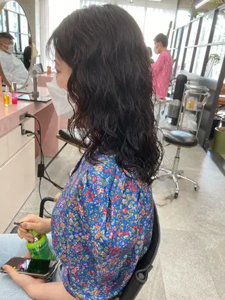 セミロング パーマ 小木曽智美 /ボブ/ショートのヘアスタイル