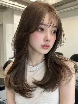 ロング 松井 美祐宇のヘアスタイル