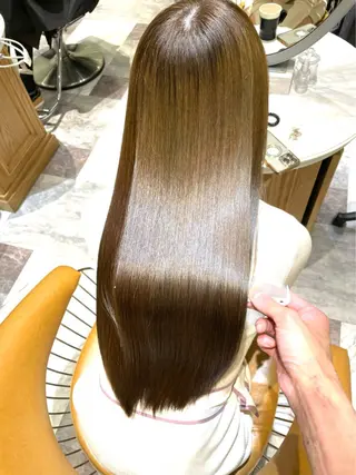 セミロング カラー 木屋元一/透明感 /前髪/韓国ヘアのヘアスタイル