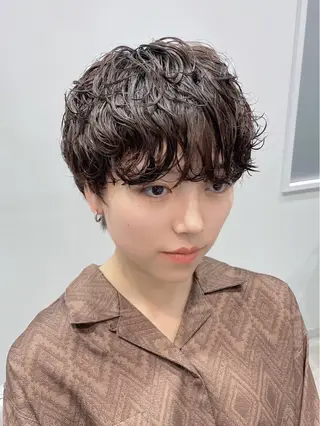 ショート パーマ ヘアアレンジ Hair&Make Allureのヘアスタイル