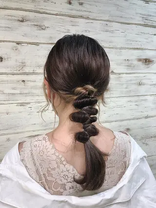 セミロング ヘアアレンジ 高橋 みく/ minim 暖色のヘアスタイル