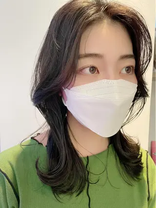 ミディアム カラー 笠原 健人のヘアスタイル