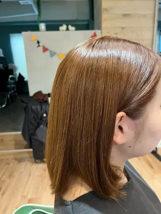 ミディアム カラー ✨ショート/ボブ 縮毛矯正✨アキラのヘアスタイル