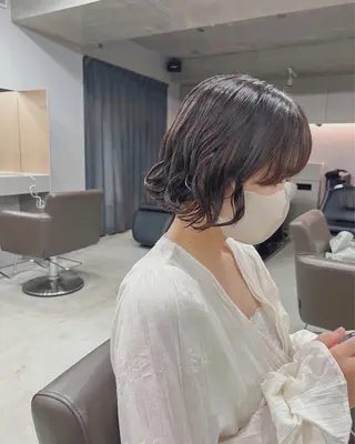 ショート パーマ ボブパーマコテ巻き風 パーマNo1深江秀平のヘアスタイル