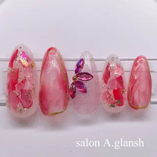 ネイル salon A.glansh所属・肌質改善salon♪ 効果がわかる♪南森町のネイルデザイン