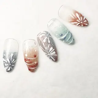 ミディアム ネイル RIONnail(リオンネイル)所属・RIONnail Yurikaのネイルデザイン