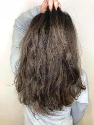 セミロング カラー メンズヘア特化 崎田 成人のヘアスタイル