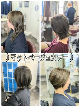 カラー ミディアム メンズパーマ/顔周り レイヤー店長えのもとのヘアスタイル