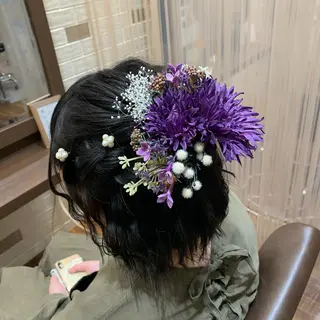ショート カラー ヘアアレンジ SOUPLE 土谷優乃のヘアスタイル