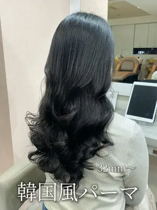 ロング パーマ 韓国風パーマ/ヘア セット/店長みづきのヘアスタイル