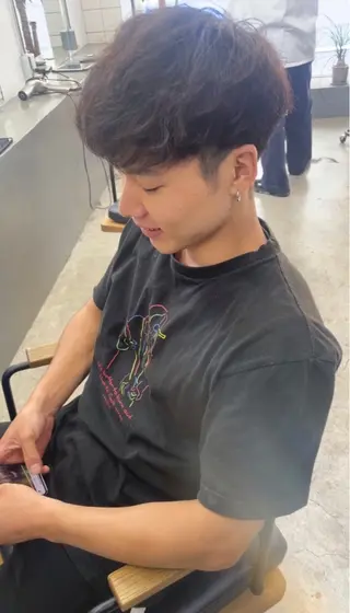 ショート パーマ メンズ メンズ専門サロン wokeのヘアスタイル