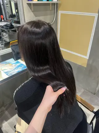 セミロング カラー 透明感♥韓国ヘア HINAのヘアスタイル