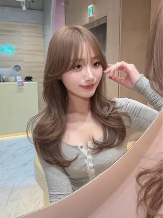 セミロング カラー ヘアアレンジ GLROW大宮所属・大宮美容師🍀 カラー/矯正/ハルのヘアスタイル