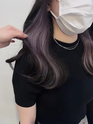 セミロング カラー 🥞ベージュ系カラー 【すずきりほ】🥞のヘアスタイル