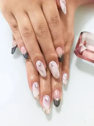 セミロング ネイル 💎ビューティサロン 湘南　RIRAN💎のネイルデザイン