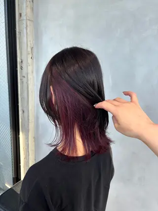 カラー 暖色/ハイトーン/ カラー/HBLのヘアスタイル