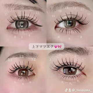 マツエク・マツパ 大阪福島韓国束感まつ げ Sayaka🤍のマツエク・マツパデザイン