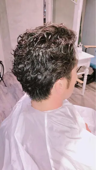 ショート パーマ メンズ KOU コウのヘアスタイル