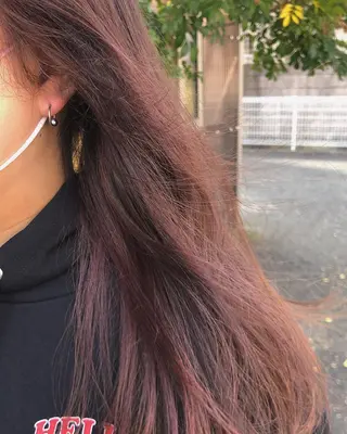 ロング カラー 川元 汐音のヘアスタイル