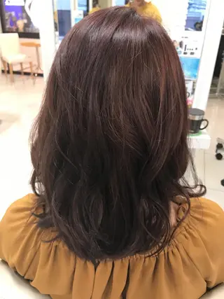 ミディアム カラー 【暖色カラー特化】 中山由梨のヘアスタイル