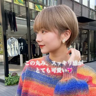 ショート カラー ブリーチなし/暖色/ 透明感/ririkaのヘアスタイル